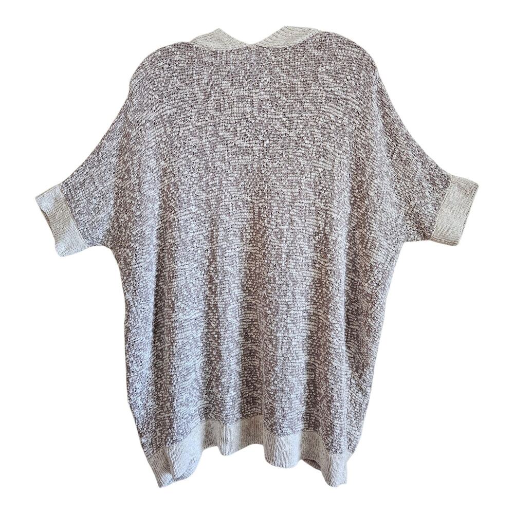 CHICO'S 2 Women's 12 14 Cardigan Sweater Beige Cream Neutral Cotton Dolman 48" - Picture 6 of 6